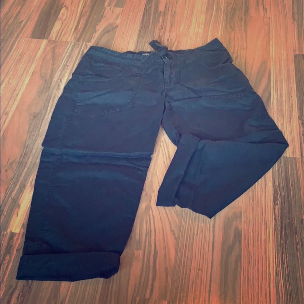 Express - linen Black Capris